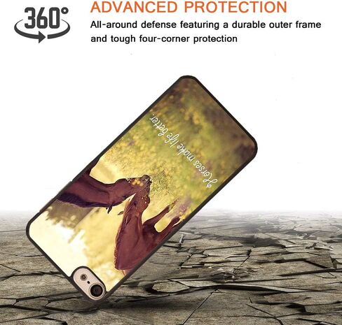 حافظة iPod Touch 6، تصميم على شكل حصان، غطاء حماية من البلاستيك الصلب المقاوم للصدمات لجهاز Apple iPod Touch 6 in Kuwait