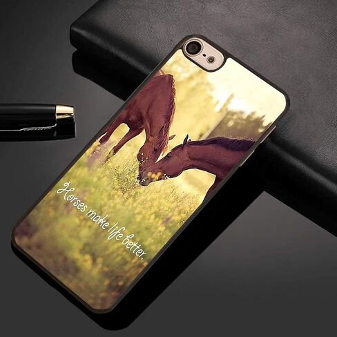 حافظة iPod Touch 6، تصميم على شكل حصان، غطاء حماية من البلاستيك الصلب المقاوم للصدمات لجهاز Apple iPod Touch 6 in Kuwait