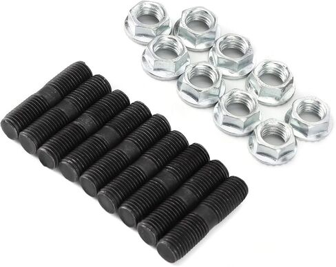 9Pcs M10 x 1.25 Turbo Stud Lock Nut 40mm 1.57in Corrosionproof Car Vehicle Accessory in Saudi Arabia