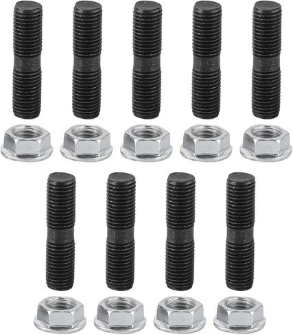 9Pcs M10 x 1.25 Turbo Stud Lock Nut 40mm 1.57in Corrosionproof Car Vehicle Accessory in Saudi Arabia