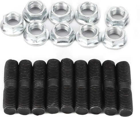 9Pcs M10 x 1.25 Turbo Stud Lock Nut 40mm 1.57in Corrosionproof Car Vehicle Accessory in Saudi Arabia