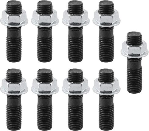 9Pcs M10 x 1.25 Turbo Stud Lock Nut 40mm 1.57in Corrosionproof Car Vehicle Accessory in Saudi Arabia