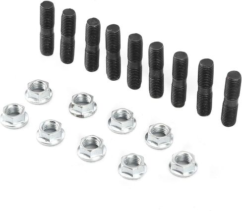 9Pcs M10 x 1.25 Turbo Stud Lock Nut 40mm 1.57in Corrosionproof Car Vehicle Accessory in Saudi Arabia