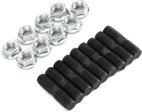 9Pcs M10 x 1.25 Turbo Stud Lock Nut 40mm 1.57in Corrosionproof Car Vehicle Accessory in Saudi Arabia