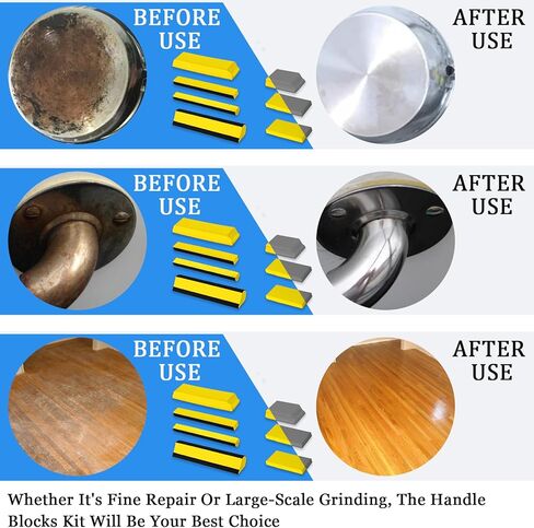 كتل صنفرة من كيتوفا لجسم السيارة، مكعبات صنفرة للسيارات، 7 قطع من كتلة صنفرة الجسم التلقائي - تحل محل كتلة الصنفرة 3M، مجموعة قوالب الصنفرة اليدوية، للأعمال الخشبية، جسم السيارة، تلميع الحرف اليدوية in Kuwait