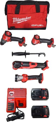 Milwaukee 3698-24MT 18V Fuel 4-Tool Cordless Combo Kit with 6.0Ah 3.0Ah Lithium Ion Batteries in Saudi Arabia