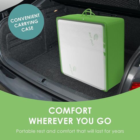Cushy Form Floor Mattress - Foldable 4 Inch Foam Camping Bed w/Case for Adults & Kids - Folding Portable Bed for Travel, Van, Guest - Fold Up Pad - College Dorm Room Essentials for Girls and Guys in Saudi Arabia
