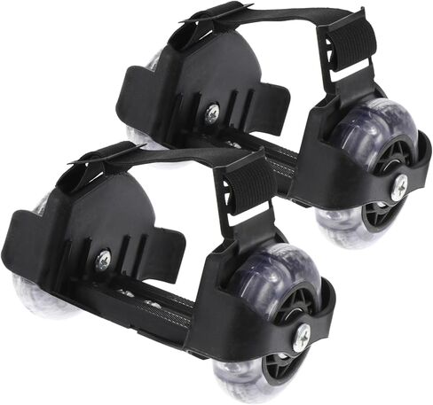 زوج واحد من أحذية التزلج على الجليد بعجلات دوارة متوهجة أحذية تزلج للأطفال بعجلتين وعجلات كعب متوهجة وعجلات مع عجلات أحذية دوارة للأطفال من مادة PVC in Kuwait