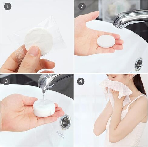 Disposable Compressed Face Towel - 2 Pack 40 PCS - Mini Portable Compressed Towels - Compressed Coin Tissue Towel Tablets for Travel/Hotel/Camping/Outdoor/Salon in Saudi Arabia