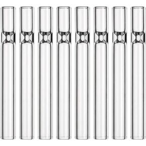 8-Pack Borosilicate Glass Tubes, 4 Inch Long, 12mm OD, 2mm Thick Wall - Heavy Duty Fire-Polished Glass Blowing Tubing for Lab, DIY, Art & Industrial Use (Clear) in Kuwait