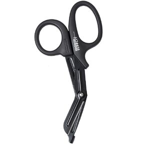 Madison Supply 7.5 Inches Premium Stainless Steel Nurse Scissors - Non-Stick Coated Blades Medical Scissors - Durable Fluoride-Coated Trauma Shears - Black in Kuwait