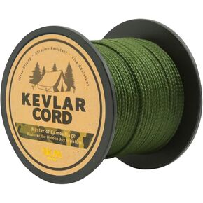 9KM DWLIFE Camo Green Kevlar Line، 200lb 30ft عالية القوة، خفيفة الوزن، مقاومة التآكل لسلك الرحلة، المنشار، صاروخ نموذجي، خط أرجوحة قماش القنب، البقاء التكتيكي للخارج in Kuwait