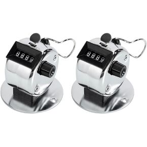 Silver Stainless Steel Mechanical Four Digit Counter for Accurate 0 to 9999 Counting in Sports Coaching Knitting Education Fishing Warehouse Activities(thickened metal) in Kuwait