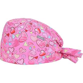 Scrub Caps Women,Adjustable Nurse Cap,Surgical Cap with Sweatband, Lovely Cartoon Patterns in Kuwait