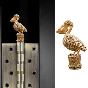 Copper Mini Creative Pelican Bird(1PCS) Magnetic Hinge Toppers，Hinge Heads Decor for Home，Door Hinge Decorative Topper,Creative Home Crafts in Saudi Arabia