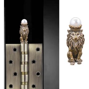 Copper Mini Crown Lion(1PCS) Magnetic Hinge Toppers，Hinge Heads Decor for Home，Door Hinge Decorative Topper,Creative Home Crafts in Kuwait