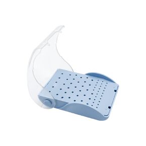 60 Holes Dental Bur Block with Cover Case, Bur Autoclavable Case Organizer, Dental Burs Holder for Slow High Speed Burs Drill Dentist Tool (Blue) in Kuwait