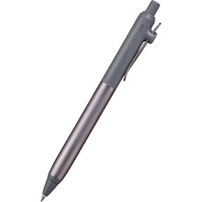 三菱鉛筆 uniball ZENTO Flow Model Rollerball Pen, Anodized Aluminum Grip, Fine 0.5mm, Water-Based Black Ink, Ultra-Smooth with Reduced Friction, Hematite, UBNZF05.43 in Saudi Arabia