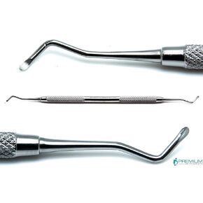 18W Excavators Dental Double Ended Spoons 1.5mm Restorative Stainless Steel Instruments in Saudi Arabia