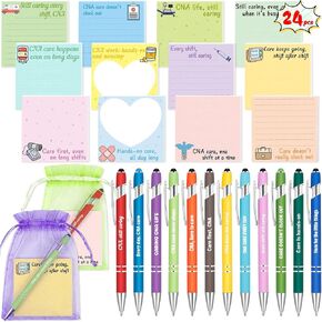 هدايا زملاء العمل المضحكة، أقلام مع أقوال ملهمة + ملاحظات لاصقة، مجموعة هدايا عمل للكبار مجموعة لوازم مكتبية in Kuwait