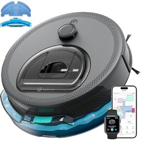 Lefant LiDAR Robot Vacuum and Mop, Smart Mapping and Obstacle Avoidance, Tangle-Free Pet Hair, 2.4G/5G WiFi App Control, Slim Design for Wider Coverage, Carpet Detection, M330 Pro, Grey in Kuwait