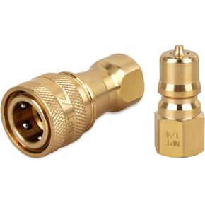 1/4" Brass Quick Disconnect Coupler Valve for Mytee Carpet Extractor fits Carpet Cleaning Wand Truckmount NPT Quick Connector Plug Nipples，Leak-Proof for Professional Cleaning （1 Pcak） ﻿﻿ in Kuwait