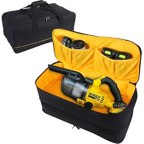 حقيبة حمل متوافقة مع مكنسة كهربائية محمولة لاسلكية DEWALT 20 فولت DCV501HB، حقيبة تخزين كبيرة للمكنسة الكهربائية المحمولة اللاسلكية، حقيبة تخزين مع جيوب إضافية، حافظة فقط in Kuwait