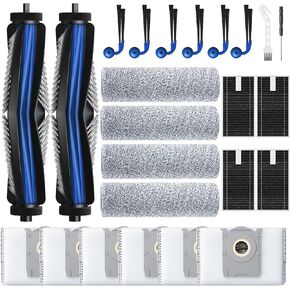 X9 PRO OMNI Accessories for ECOVACS DEEBOT X9 PRO OMNI / X9 PRO Robot Vacuum Replacement Parts Include 2*Main Roller Brushes, 4*Mopping Rollers, 6*Side Brushes, 4*HEPA Filters, 6*Dust Bags in Kuwait