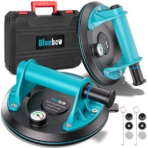 أكواب شفط 8 بوصة - 2 عبوة من أكواب شفط زجاجية شديدة التحمل بوزن 880 رطل للزجاج، أداة قوية لشفط البلاط الصناعي لرفع الزجاج والبلاط والجرانيت، وتتضمن حقيبة حمل in Kuwait