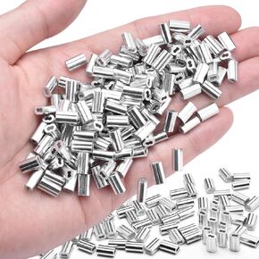 CooBigo 250Pcs 1/16""Cable Crimp Sleeves, Aluminum Wire Rope Crimping Loop Sleeve. Cable Ferrules for Cable and Wire Rope Crimp Double Barrel Crimp Sleeves (M1.5-1/16"") in Kuwait