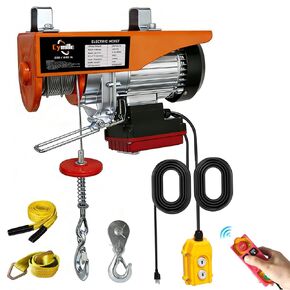 Electric Hoist with Remote Control, 1760 lbs Heavy Duty Electric Hoist Winch 110V/120V, Wireless/Wired 2 in 1, 33ft/66ft Lifting Height for Garage, Warehouse, Factory, Construction Site in Saudi Arabia
