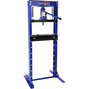 12 Ton Shop Press, H-Frame Garage Floor Adjustable Hydraulic Shop Press with Stamping Plates to Bend, Straighten, Or Press Parts, Install Bearings & U-Joints in Kuwait
