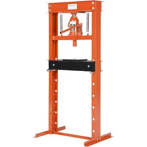20 T Hydraulic Shop Press, H-Frame, 7-Hold Adjustable Height, with Movable Plates and Dust Cover, for Garage or Professional Users, Red in Kuwait