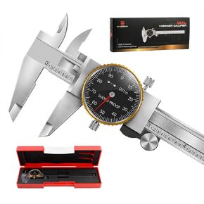 WeldingStop Precision 0-6" Dial Caliper Set with Protective Case - 0.001" Accuracy 4-Way Measuring Tool, Shock-Proof Stainless Steel, Ideal for Home & DIY Measurement in Kuwait