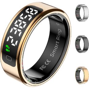 حلقات اللياقة البدنية للرجال ، تعقب صحة الحلقة الذكية مع معدل ضربات القلب ، تعقب النوم ، خطوة تعقب ، لا رسوم الاشتراك ، حلقة ذكية مقاومة للماء لـ iPhone & Android (Black 12) in Kuwait