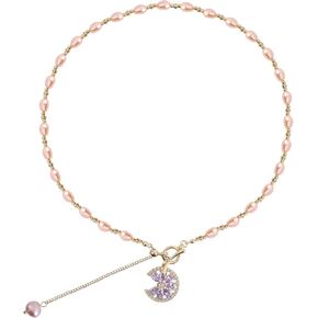 Purple Butterfly Beaded Choker Necklace for Women Cute Butterfly Charm Layered Faceted Glass Beads Necklace Butterfly Pendant Adjustable Y2K Statement Necklace Costume Party Jewelry Gift for Women in Saudi Arabia