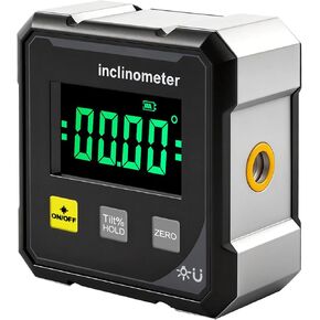 Digital Angle Finder Protractor Tool, 4×90° High Accuracy Measuring Tool with Large Display, 4-Side Magnetic Angle Gauge, Cube Inclinometer, Table Saw Miter Protractor for Woodworking Measuring Tool in Kuwait