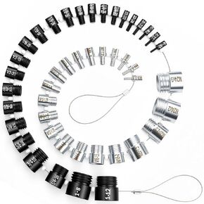 Nut and Bolt Thread Checker, Bolt Size Finder, 45 Male/Female Thread Gauges (24 Inch & 21 Metric) Thread Checker Standard and Metric, Bolts and Nut Identifier Gauge in Kuwait