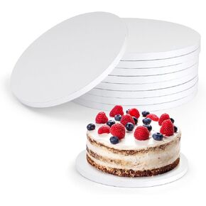Cake Boards 30 Pcs White, 10 Inch Cake Circles Round Base, Food-Grade Cardboard Cakes Tray 2mm, Waterproof Oil-Proof and Sturdy, Disposable Cake Plates for Cakes DIY and Bread Desserts Display in Saudi Arabia