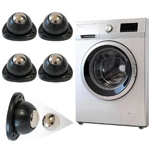 Black Stainless Steel Self Adhesive Caster Wheels – 4 Pack Large Profile Swivel Ball Casters, 60 LBS Load Capacity Per Wheel, Universal Pulley for Furniture, Storage Bins, PC Cases, Large Appliances in Kuwait