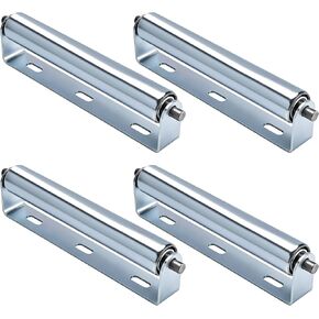 10" Long Rollers with Bracket 1.5" Dia Galvanized Steel Conveyor Roller for Roller Stands Woodworking and Conveyors, 4 Pack in Kuwait