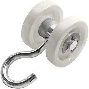 Nylon Wheel Curtain Hooks – 16NR1 | 40lb Weight Capacity |Steel Hook | 16 Gauge Galvanized Steel | Hot Dipped | Indoor Outdoor Use (Bag of 20) in Saudi Arabia