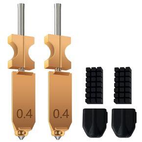 for AD5X Upgraded 0.4mm Hotend Nozzles 2 Packs 3D Printer Assembled Extruder Kits- All Metal Hot End/Printhead Replacement with Detachable Nozzle, Extra 2PCS Silicone Sock+ 2PCS Nozzle Brush in Kuwait