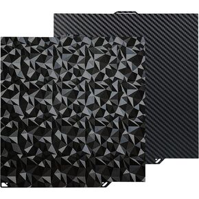 257x257mm PET PEO Double Side Build Plate for Bambu Lab P2S/X1C/X1/X1E/P1P/P1S/A1, Smooth Diamond PEO+Carbon Fiber PET Spring Steel Sheet Plate for Bambu Labs 3D Printer in Kuwait