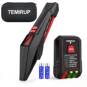 Circuit Breaker Finder Tool Kit with LCD Display, GFCI Outlet Tester, Electrical Circuit Tracer Tool with NCV Test & Flashlight for Home/Workshop Circuit Tracing, Includes Adapters and Carrying Case in Kuwait