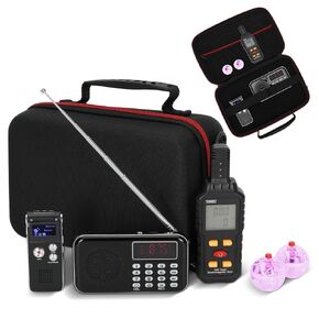 11 Pcs Ghost Hunting Kit with 1 EMF Meter,1 EVP Recorder, 1 Spirit Box,1 Speaker,1 Infrared Thermometer,1 UV Light,2 Brass Detection Rods,2 LED Light up Cat Balls & 1 Carrying Case in Kuwait
