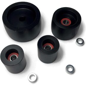 مجموعة عجلات جلاخة الحزام 2 × 72 - عجلة قيادة Delrin Polyacetal مقاس 4 بوصة، تجويف 7/8 بوصة، وعجلة تتبع مقاس 3 بوصة، وعجلة وسيطة مقاس 2 بوصة لصنع السكاكين وطحن المعادن in Kuwait