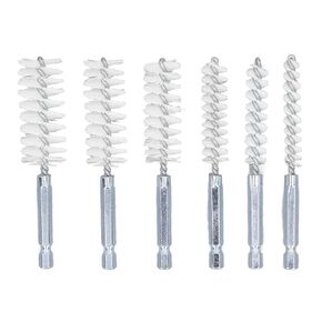 Drill Bore Cleaning Brush Set, 6 Piece Nylon White Wire Brushes, 1/4 Inch Hex Shank for Electric Drill Die Grinder in Kuwait