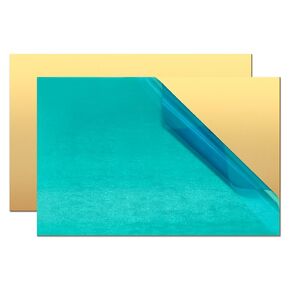 Brass Sheet,4" x 8" 1mm Thick (18 Gauge) Brass Plate,99.9% Pure Brass Metal for Engraving, Jewelry Making, DIY, Crafting, Electrical & Industrial Use (2 Pack) in Kuwait