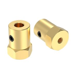 1 قطعة مقرنة عرافة النحاس الإطارات موصل اقتران لتباطؤ عمود المحرك روبوت عجلة السيارة الذكية (النحاس 3.17 مللي متر) in Kuwait